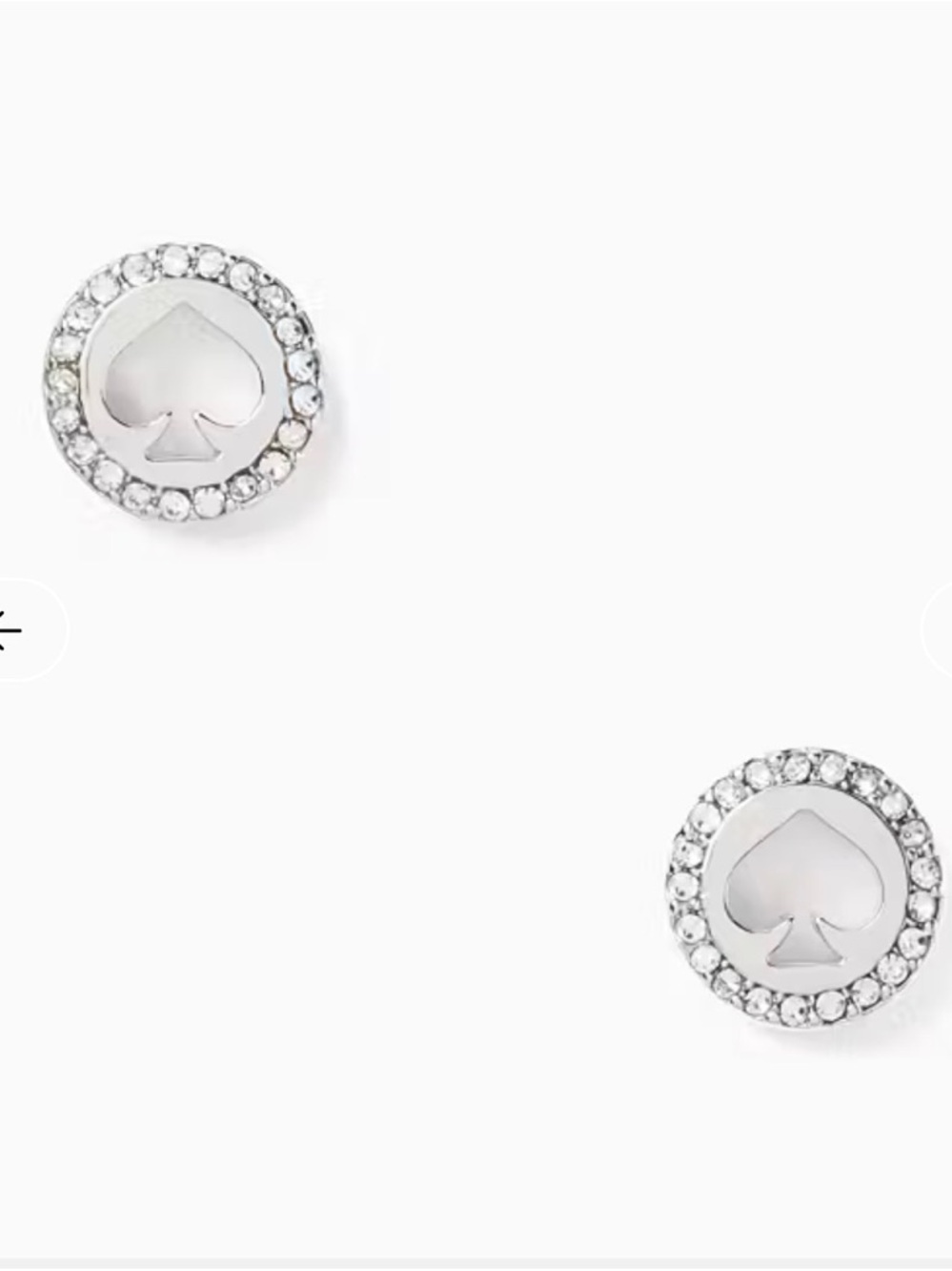 KATE SPADE new york find the Spade Crystal Halo Stud Earrings
